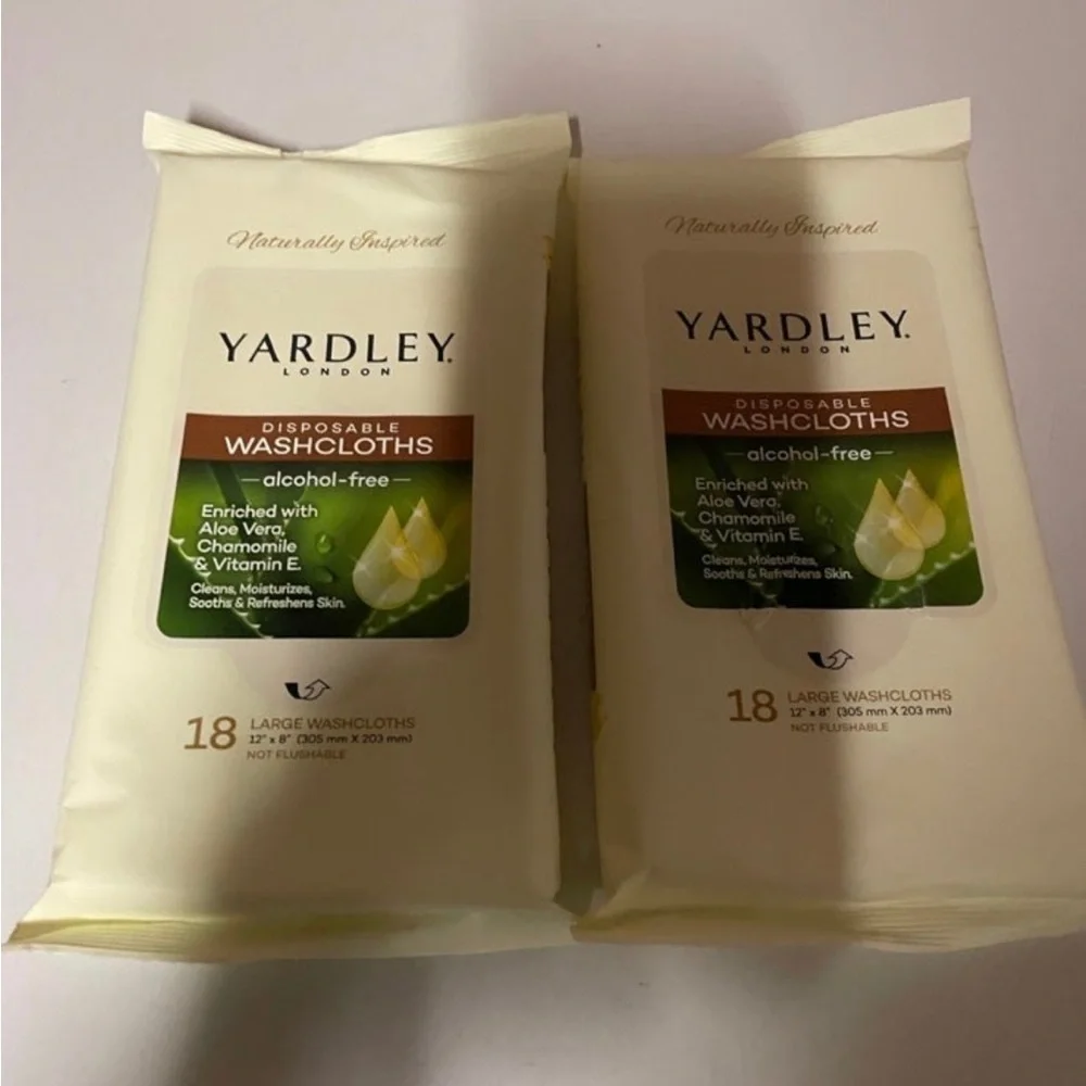 Wash Cloths YARDLEY disposable wash cloths 2 packs of 18